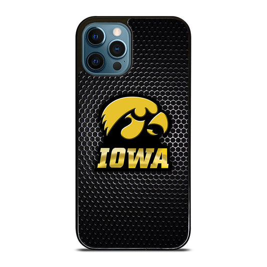 Iowa Hawkeyes Metal Logo iPhone 15 | 16 Pro Max Case
