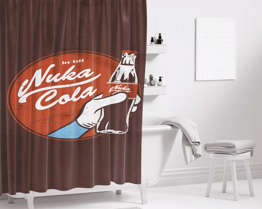 Ice Cold Nuka Cola Bathroom Shower Curtain Fabric Waterproof | 66 X 72 Inch