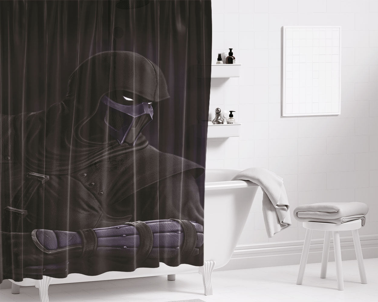 Mortal Kombat Noob Saibot Bathroom Shower Curtain Fabric Waterproof | 66 X 72 Inch