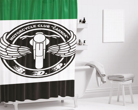 Motorcycle Club Carnok Bathroom Shower Curtain Fabric Waterproof | 66 X 72 Inch