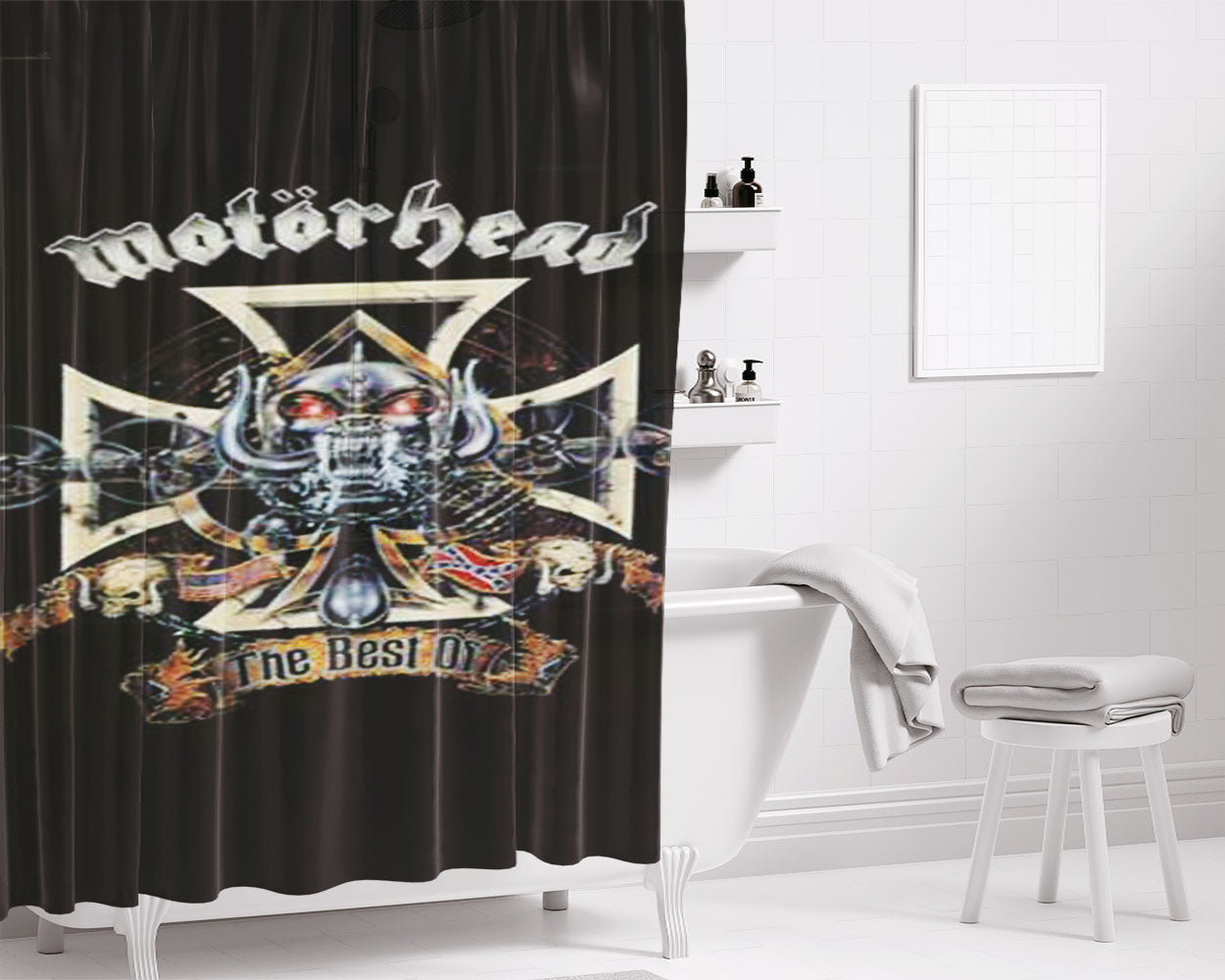 Motorhead Best Of Bathroom Shower Curtain Fabric Waterproof | 66 X 72 Inch