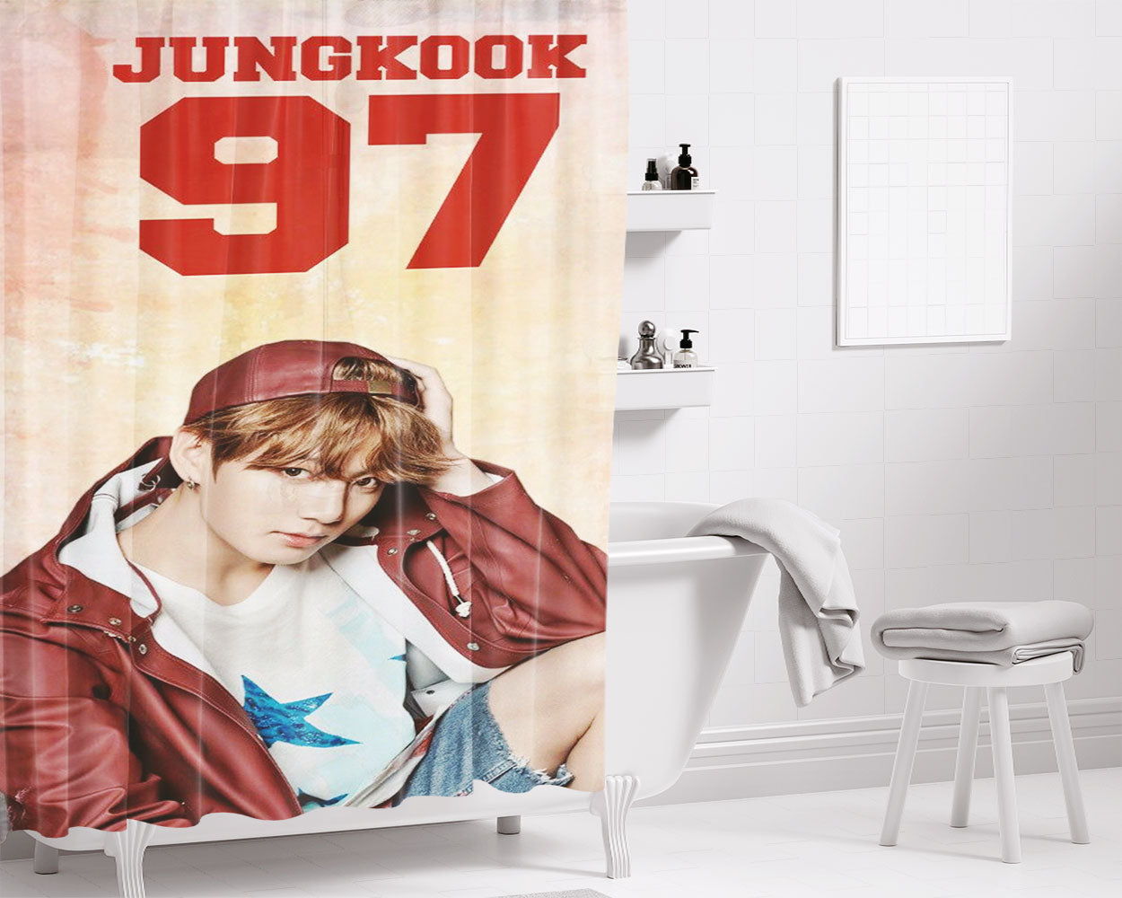 Ngkook 97 Bathroom Shower Curtain Fabric Waterproof | 66 X 72 Inch