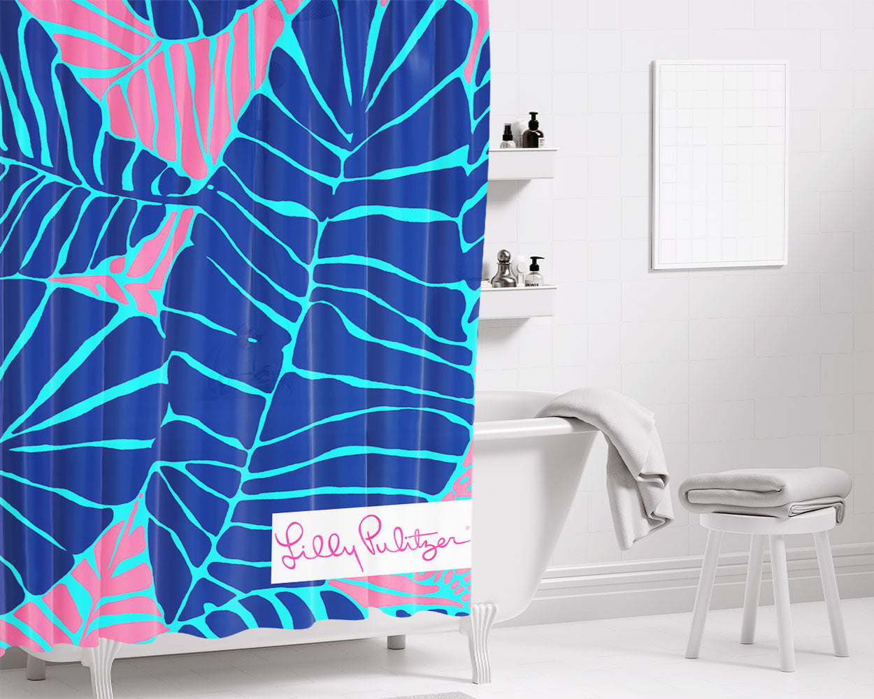 Patterns We Love Lilly Pulitzer Bathroom Shower Curtain Fabric Waterproof | 66 X 72 Inch