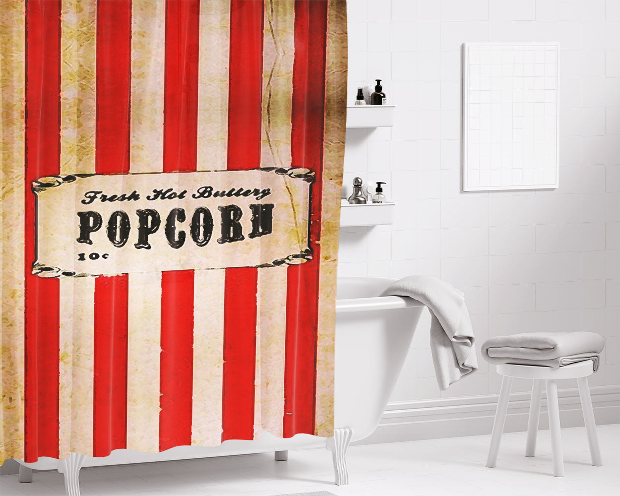Pop Style God Of War Artwork Bathroom Shower Curtain Fabric Waterproof | 66 X 72 Inch