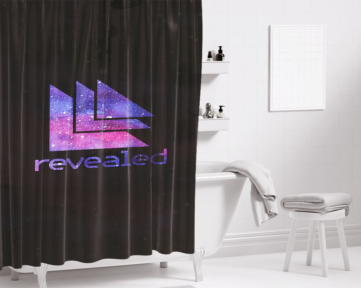 Retroarch Game Machine Bathroom Shower Curtain Fabric Waterproof | 66 X 72 Inch