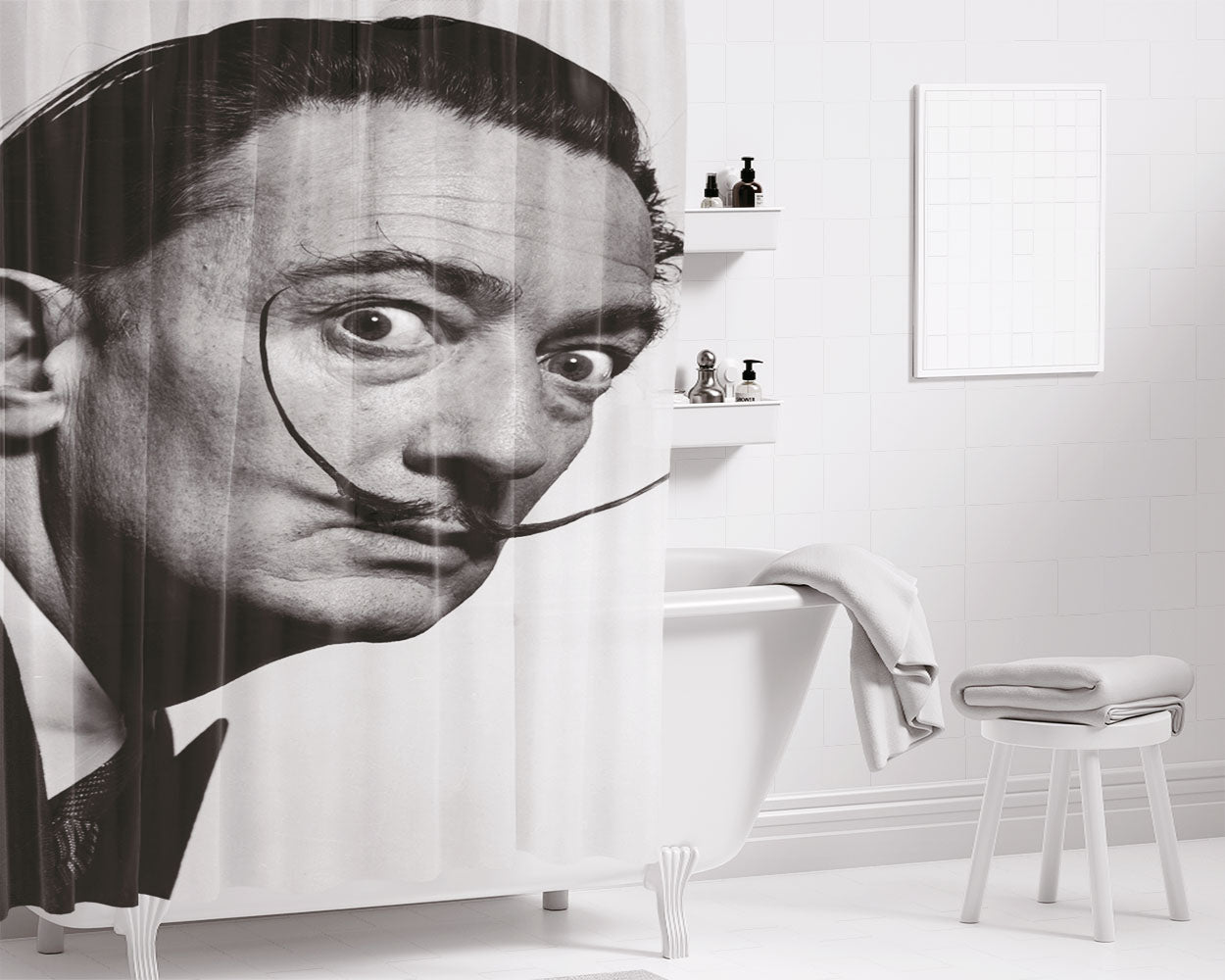 Salvador Dali Bathroom Shower Curtain Fabric Waterproof | 66 X 72 Inch