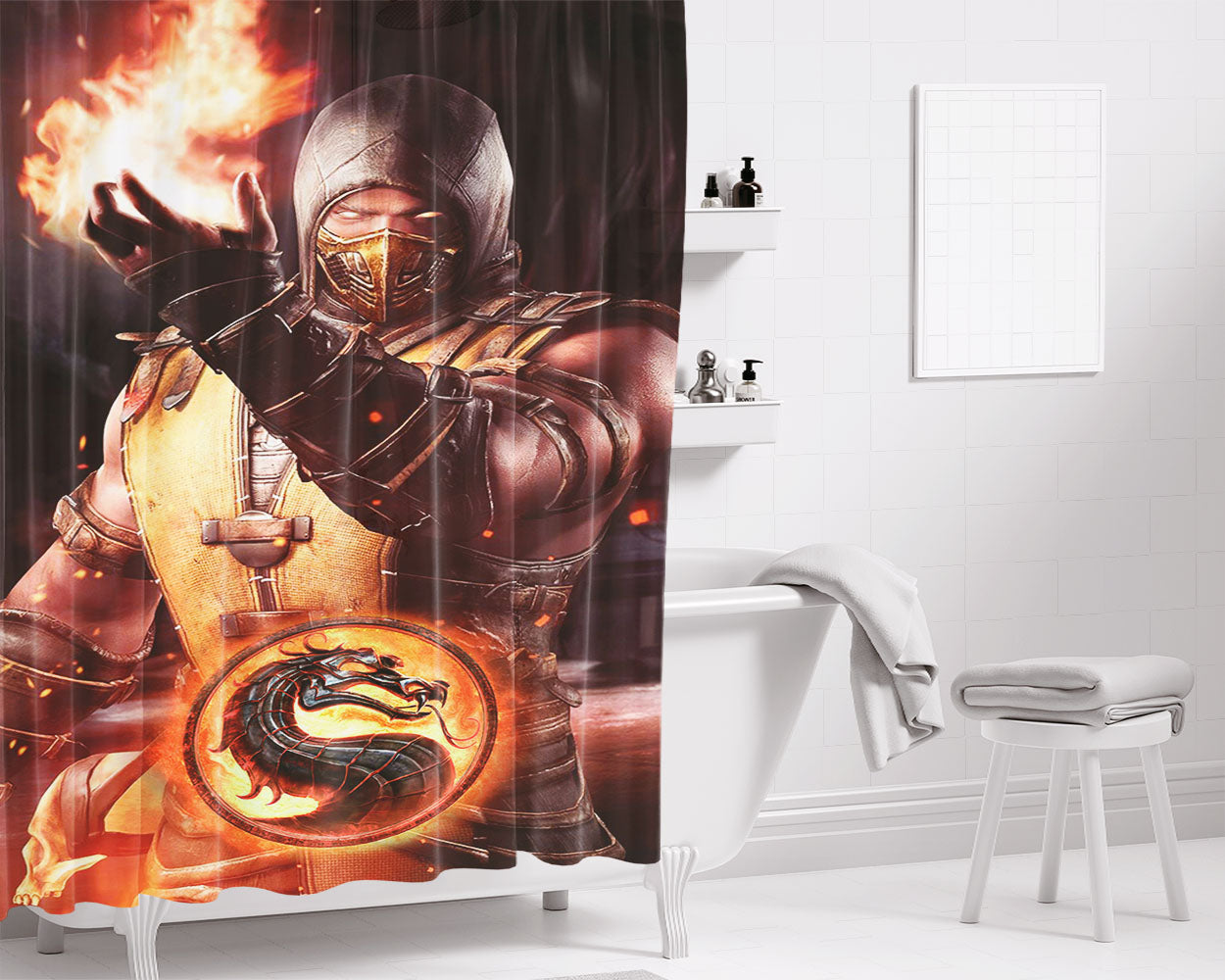 Scorpio Girl August Bathroom Shower Curtain Fabric Waterproof | 66 X 72 Inch