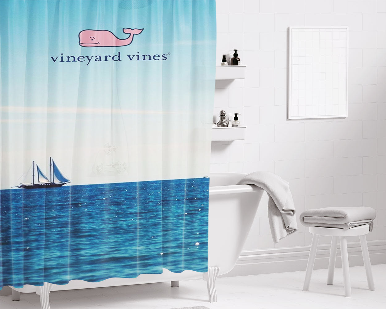 Shion Bathroom Shower Curtain Fabric Waterproof | 66 X 72 Inch