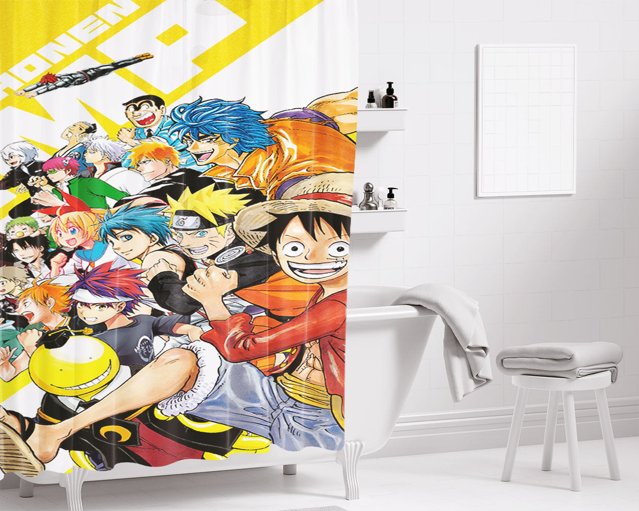 Shohoku Eleven Number Slamdunk Bathroom Shower Curtain Fabric Waterproof | 66 X 72 Inch