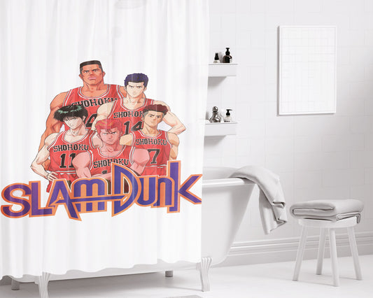 Slamdunk Shohoku Number 10 Bathroom Shower Curtain Fabric Waterproof | 66 X 72 Inch