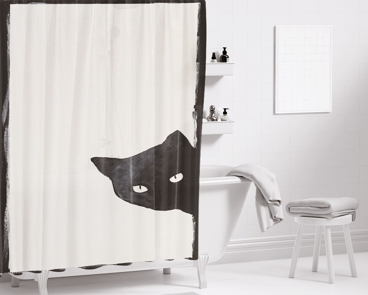 Sneakers Addict Bathroom Shower Curtain Fabric Waterproof | 66 X 72 Inch