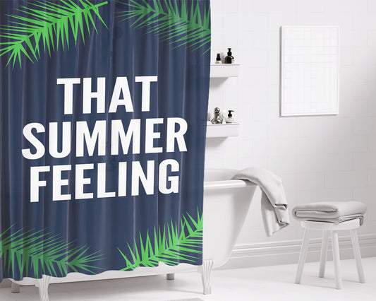 That Summer Feeling Bathroom Shower Curtain Fabric Waterproof | 66 X 72 Inch