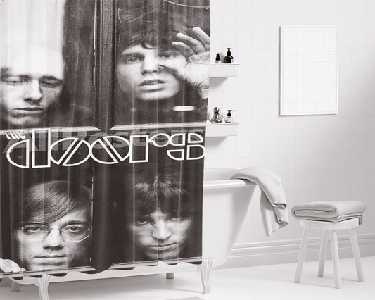 The Doors On The Window Bathroom Shower Curtain Fabric Waterproof | 66 X 72 Inch