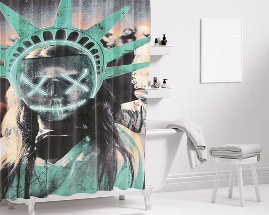 The Purge Election Year Bathroom Shower Curtain Fabric Waterproof | 66 X 72 Inch