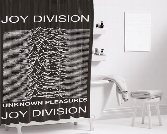 The Unknown Pleasure Frequency Bathroom Shower Curtain Fabric Waterproof | 66 X 72 Inch