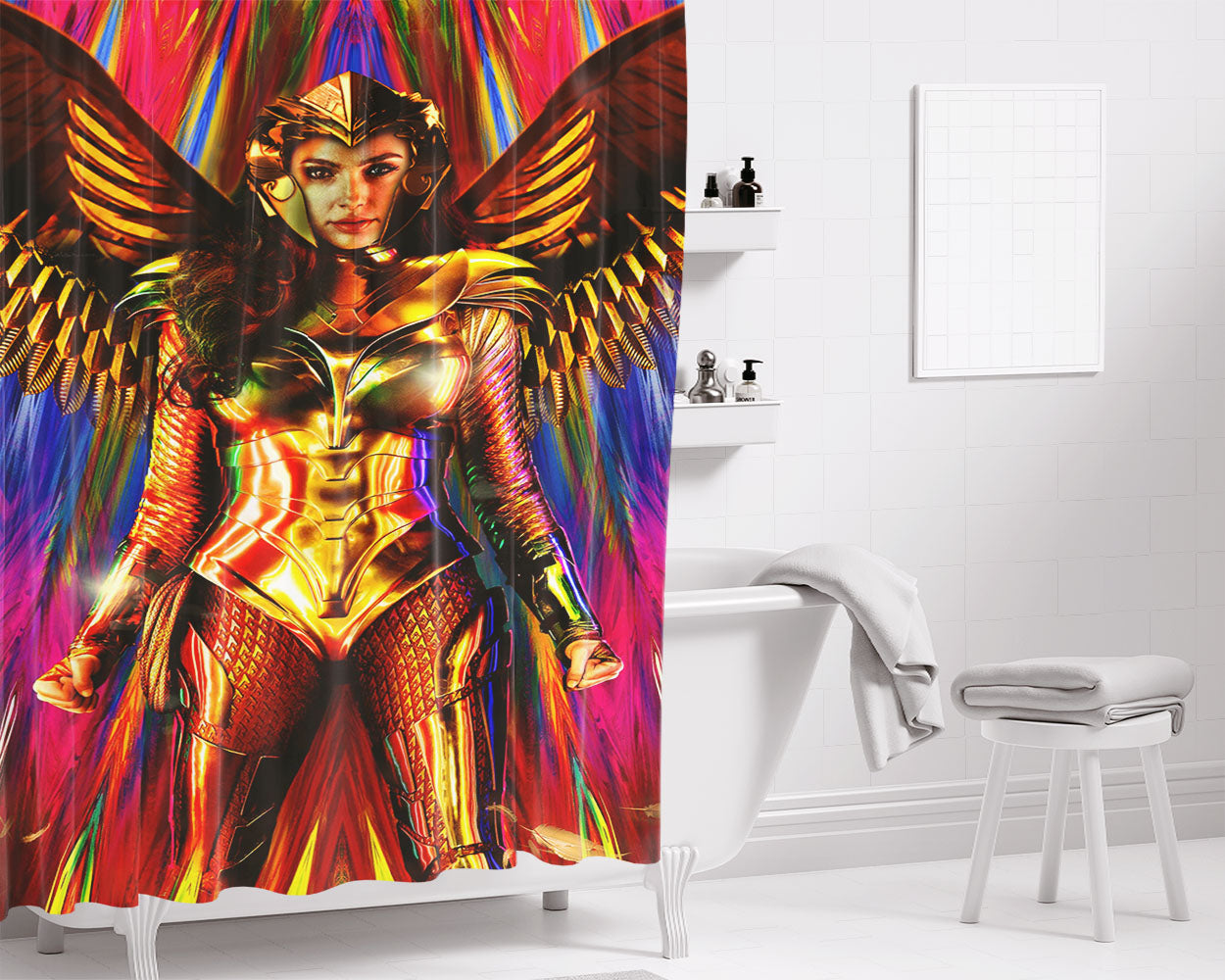 Womens Summer Perfume Bathroom Shower Curtain Fabric Waterproof | 66 X 72 Inch