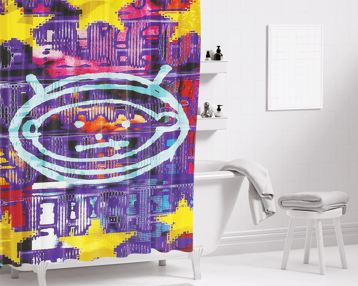 Zoo York Wallpaper Bathroom Shower Curtain Fabric Waterproof | 66 X 72 Inch