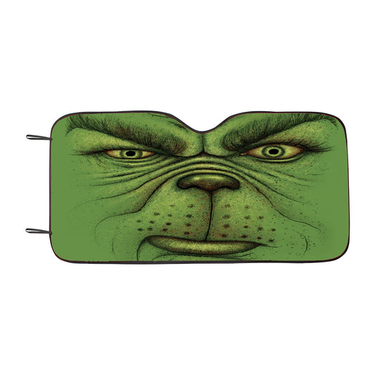 A Green Christmas Car Auto Sun Shade Windshield Cover