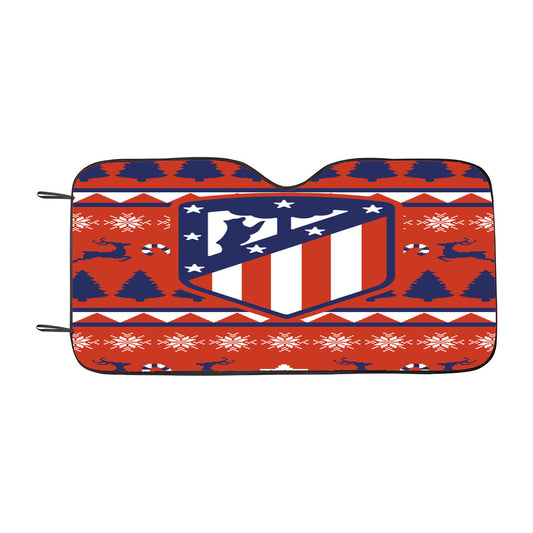 Atletico Madrid Christmas Sweater Car Auto Sun Shade Windshield Cover