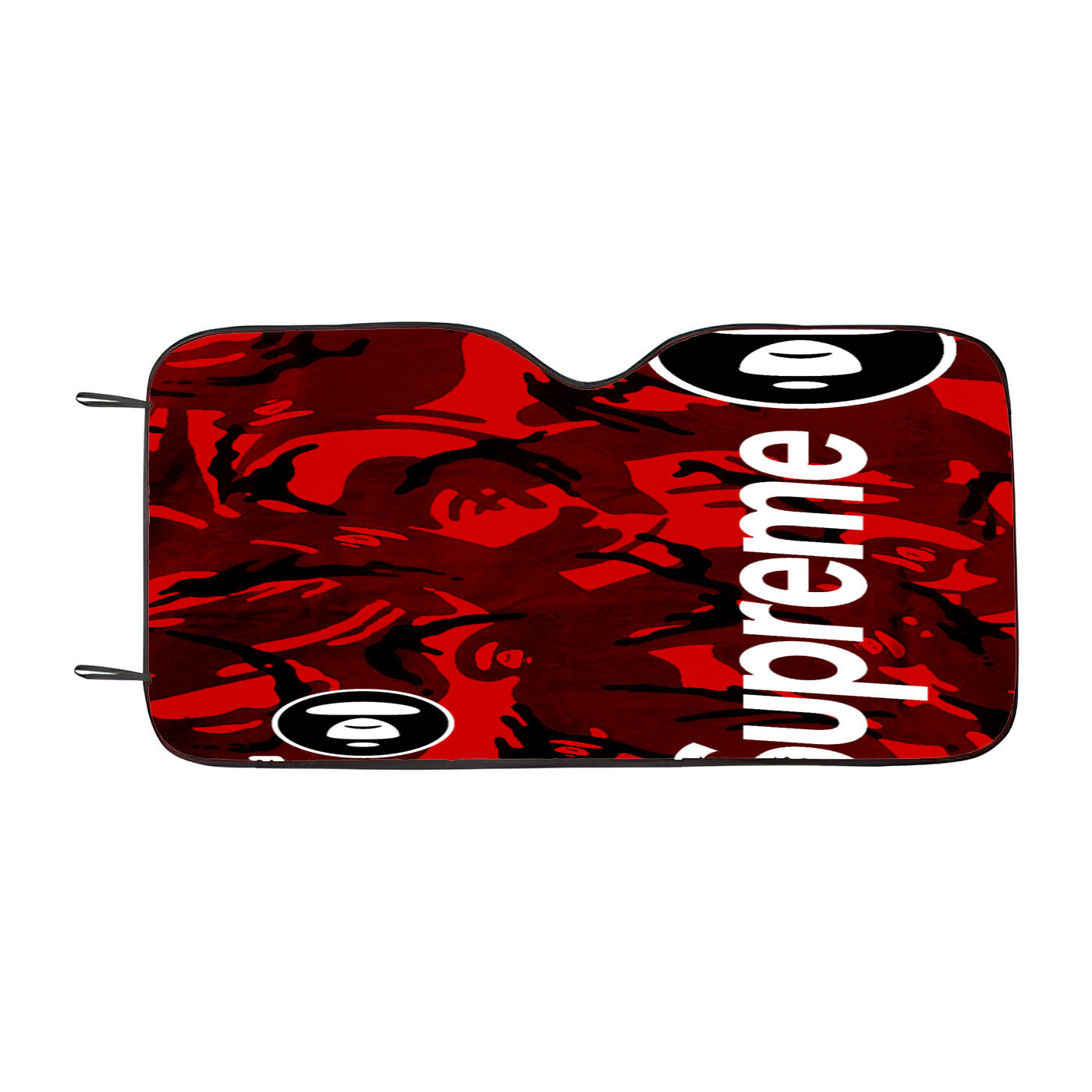 Bape Camo Shark Face Logo Red 2 Car Auto Sun Shade Windshield Cover