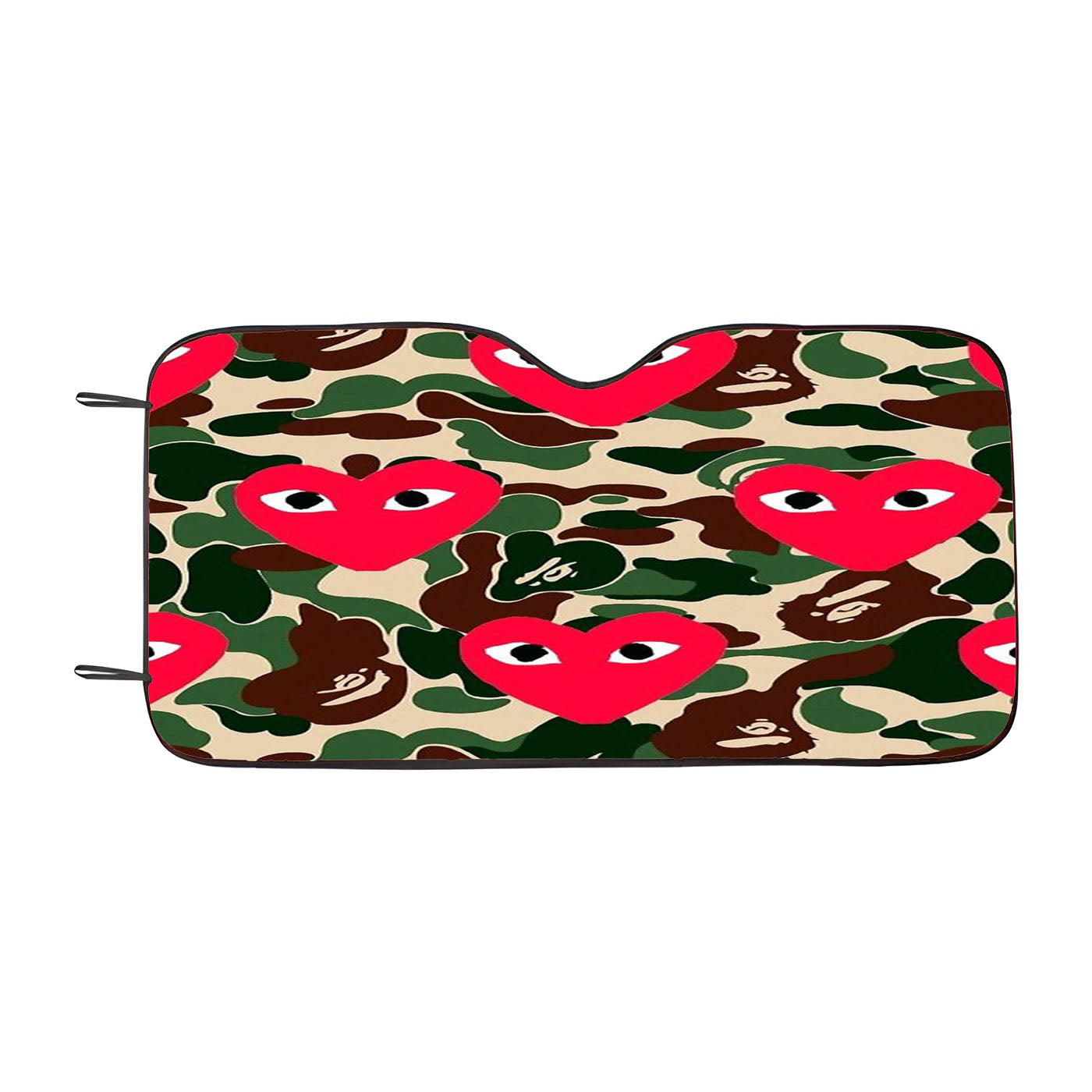 Bape X Comme Des Garcon Camo Car Auto Sun Shade Windshield Cover