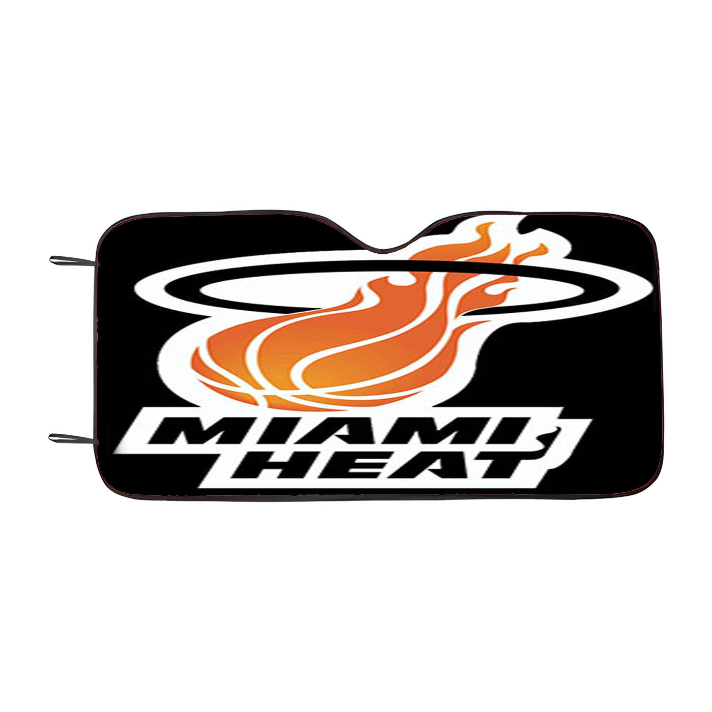 Black Design Miami Heat Car Auto Sun Shade Windshield Cover