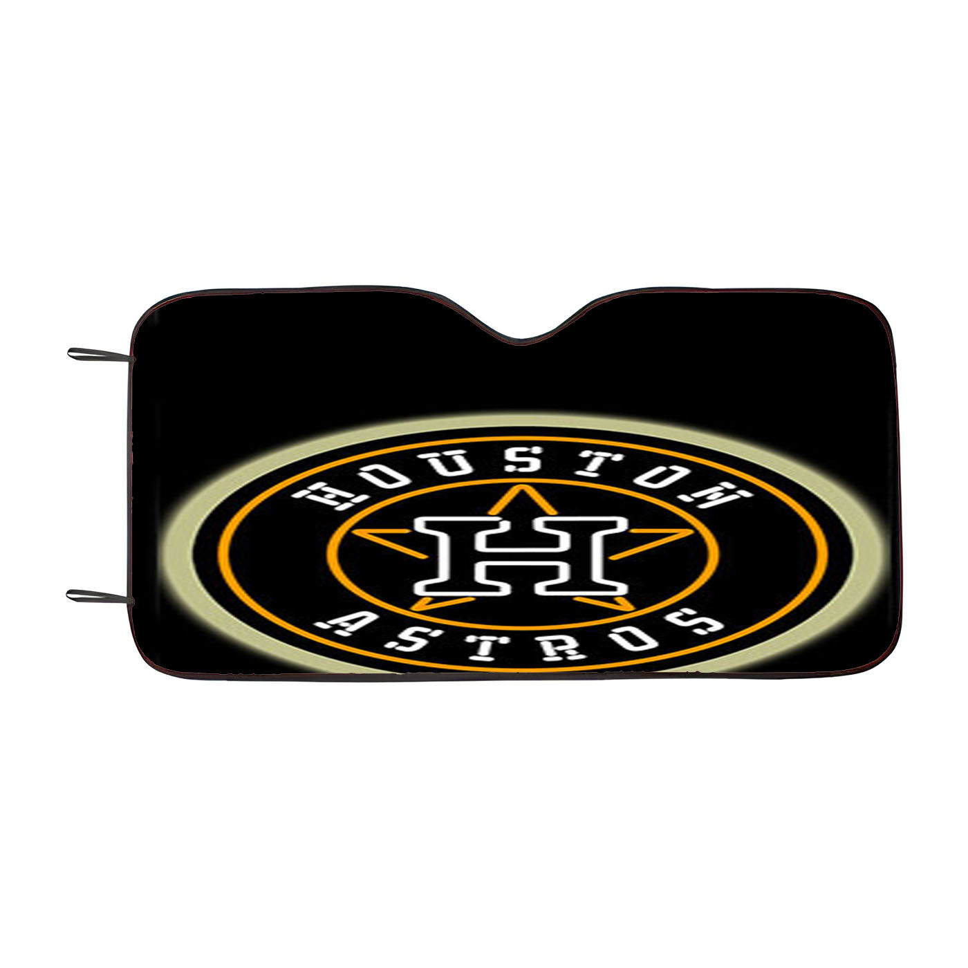 Black Huston Astros Car Auto Sun Shade Windshield Cover
