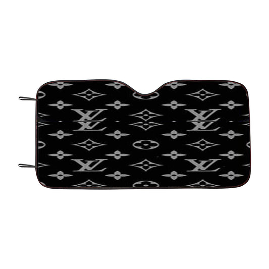 Black More Luois Vuitton Car Auto Sun Shade Windshield Cover