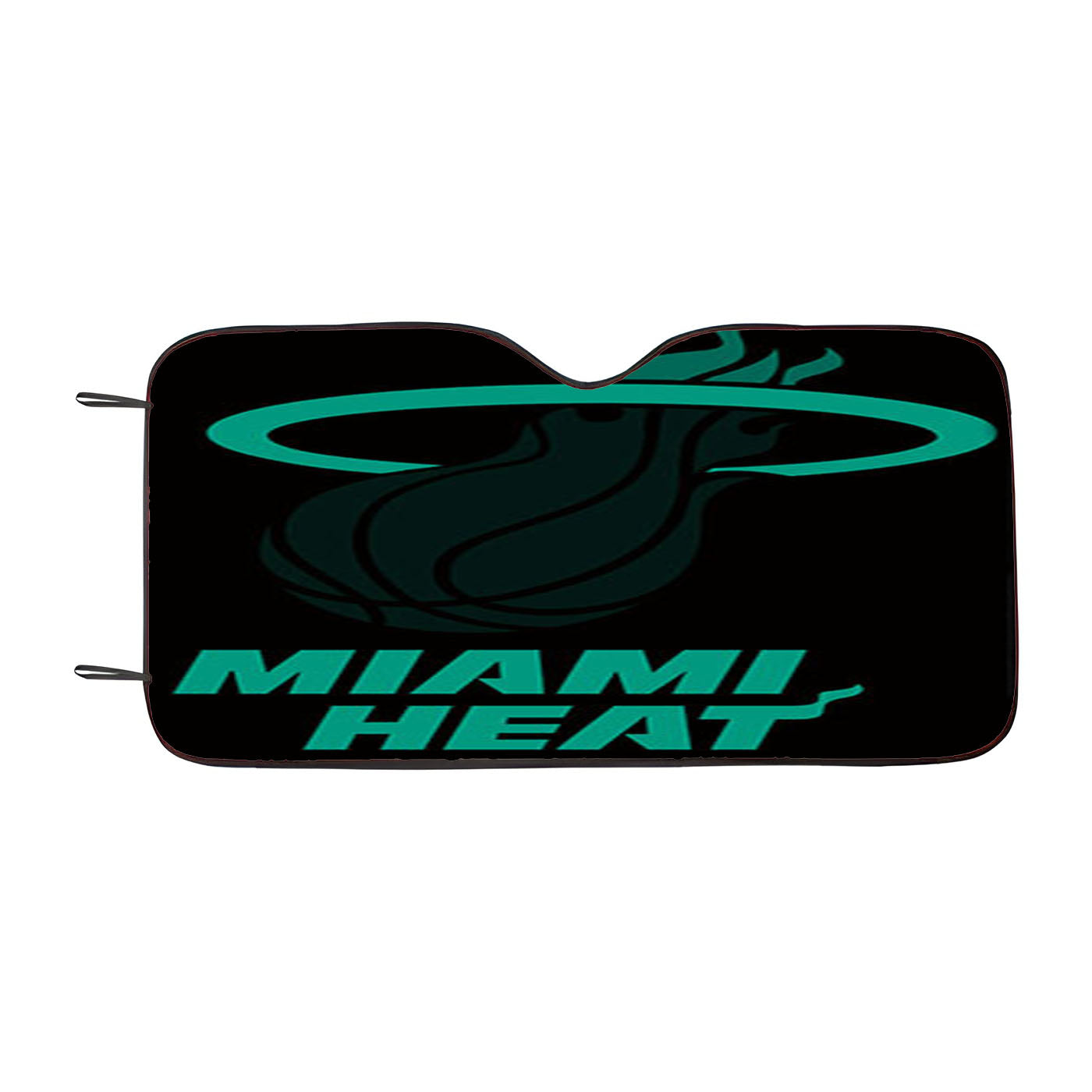 Blue Black Miami Heat Car Auto Sun Shade Windshield Cover