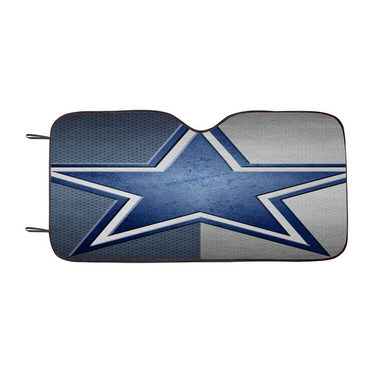 Blue Grey Star Symbol Dallas Cowboys Logo Car Auto Sun Shade Windshield Cover