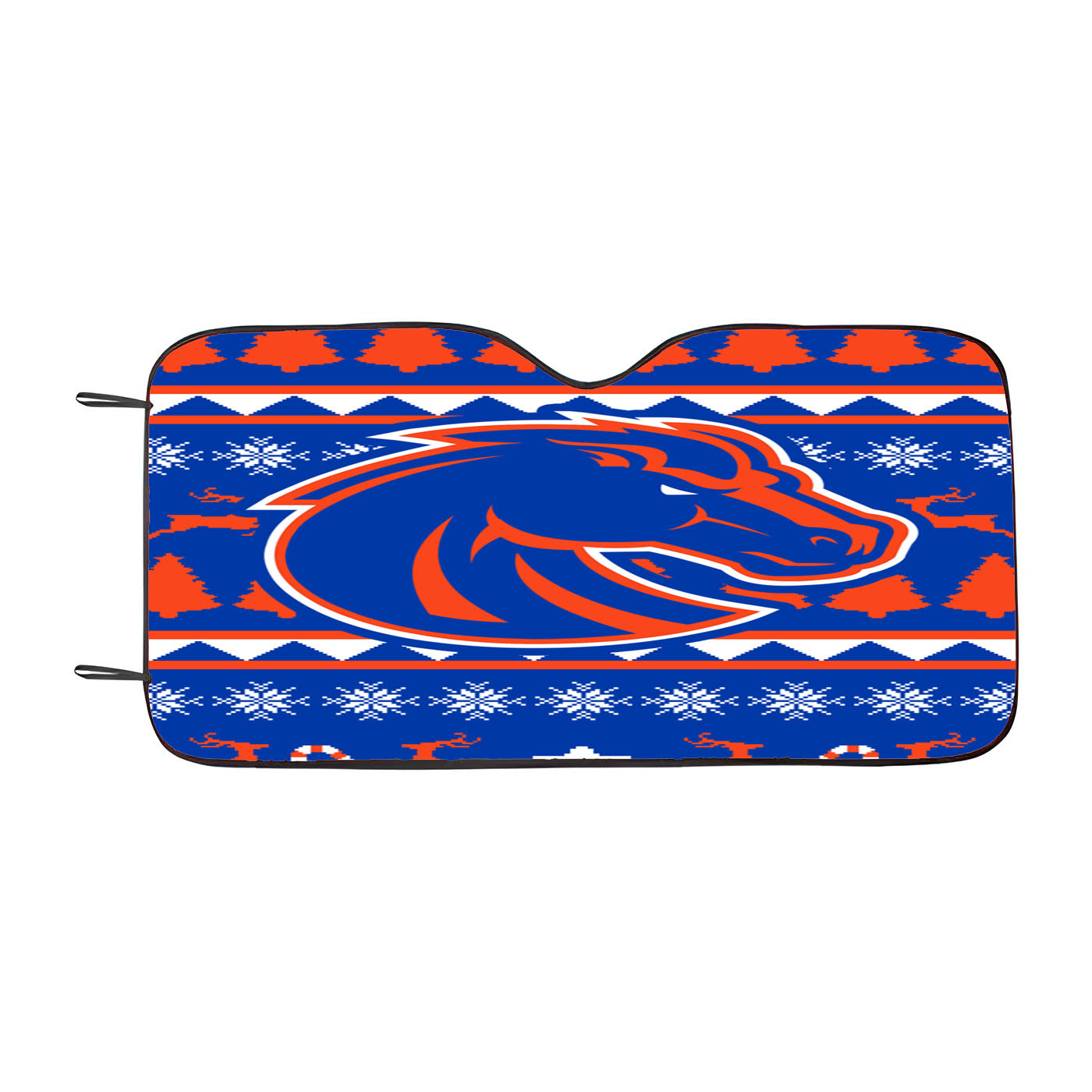 Boise State University Athletics Christmas Sweater Car Auto Sun Shade Windshield Cover