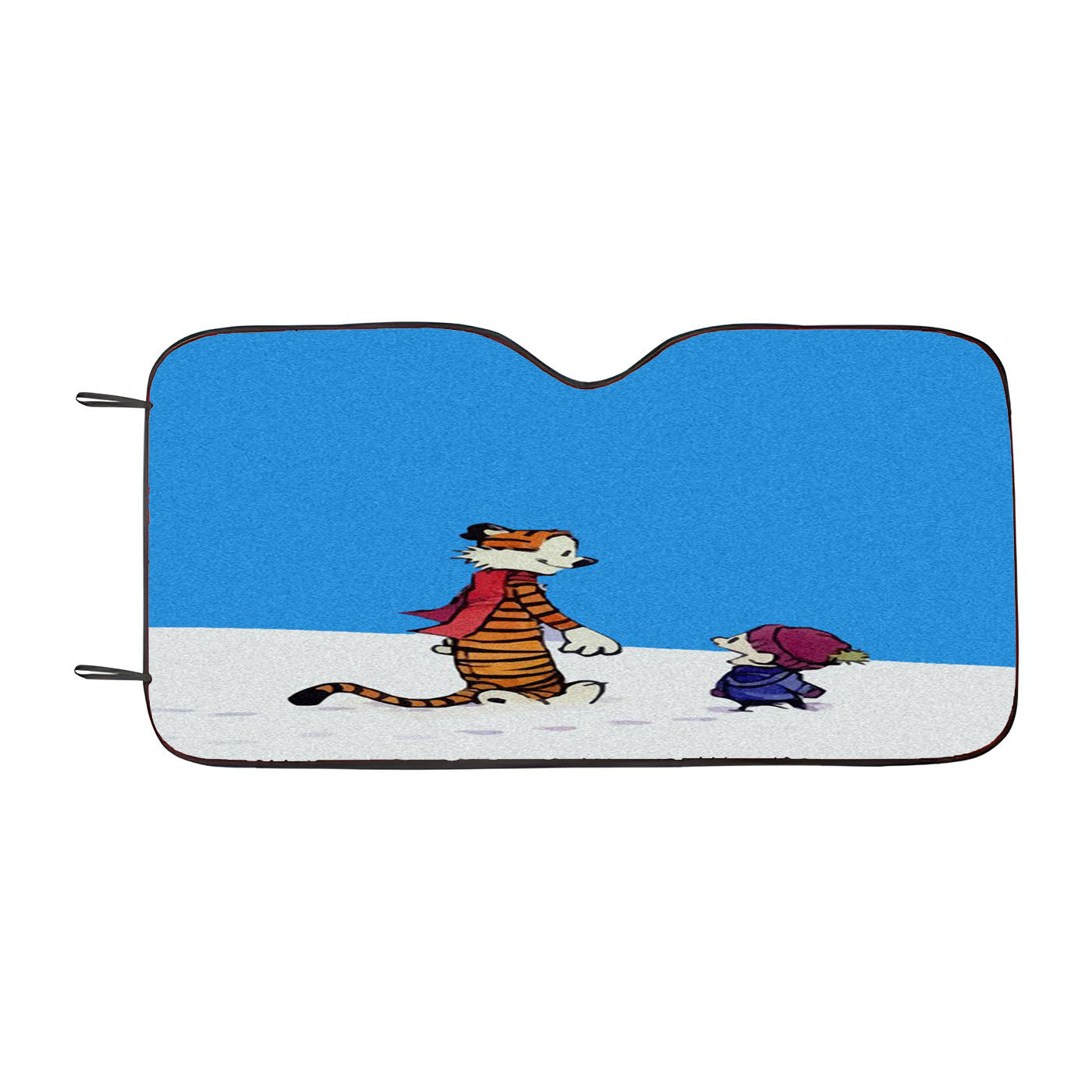 Calvin And Hobbes Christmas Snow Car Auto Sun Shade Windshield Cover