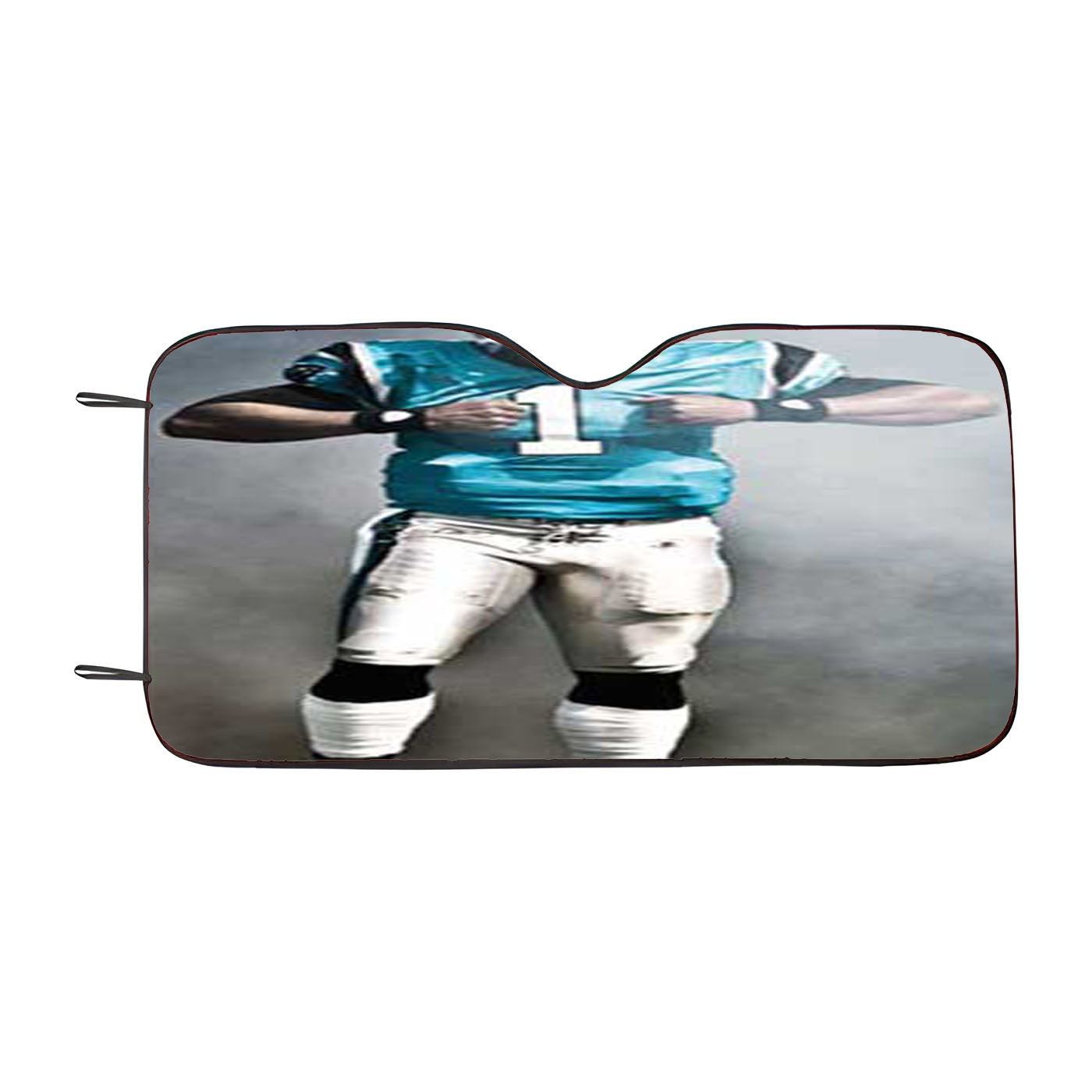 Cam Newton Smoke Ripping Open Car Auto Sun Shade Windshield Cover