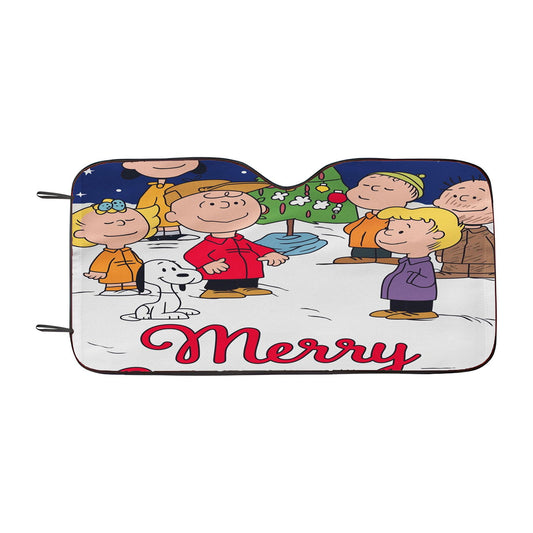 Charlie Brown Christmas Car Auto Sun Shade Windshield Cover