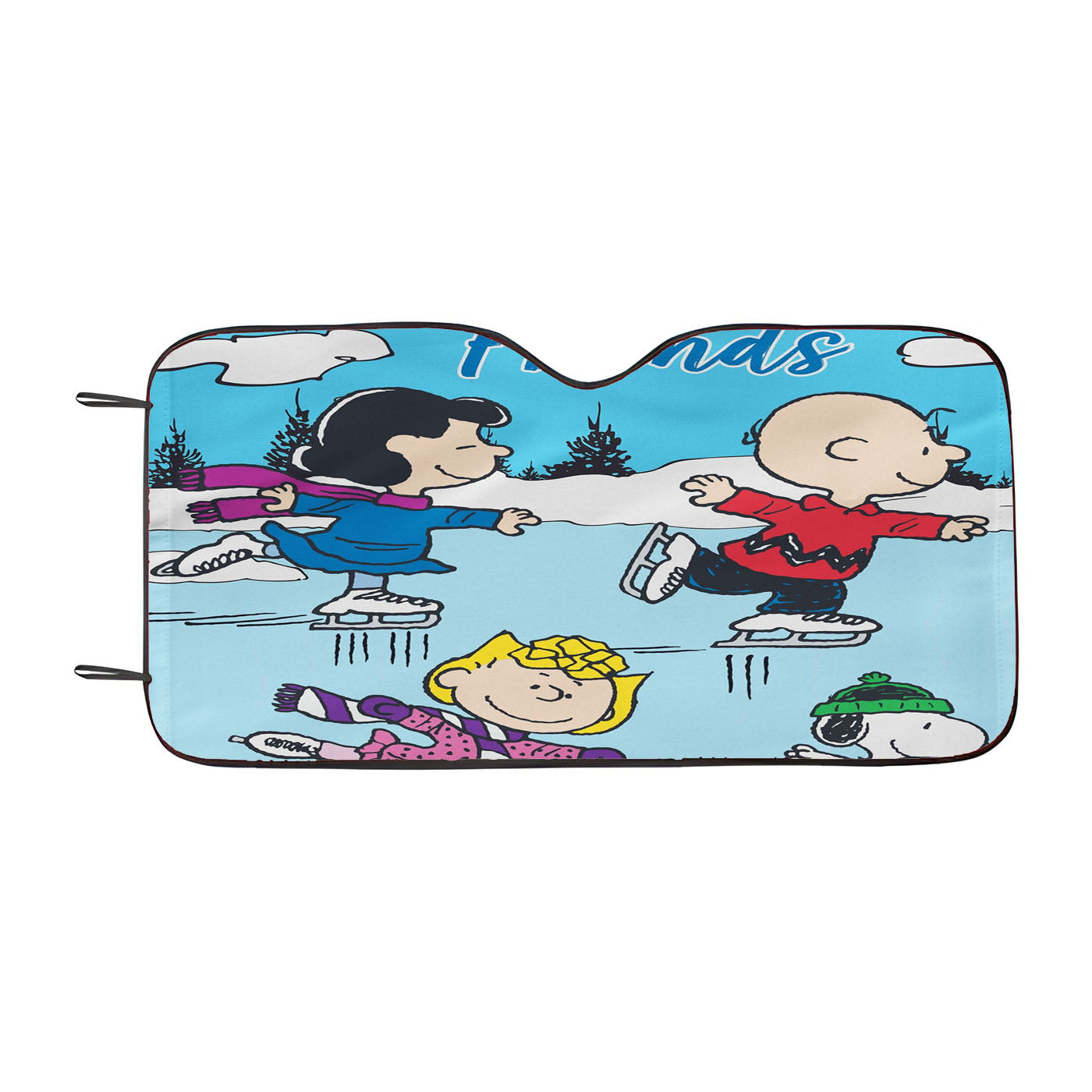 Charlie Brown Peanuts Gang Winter Car Auto Sun Shade Windshield Cover