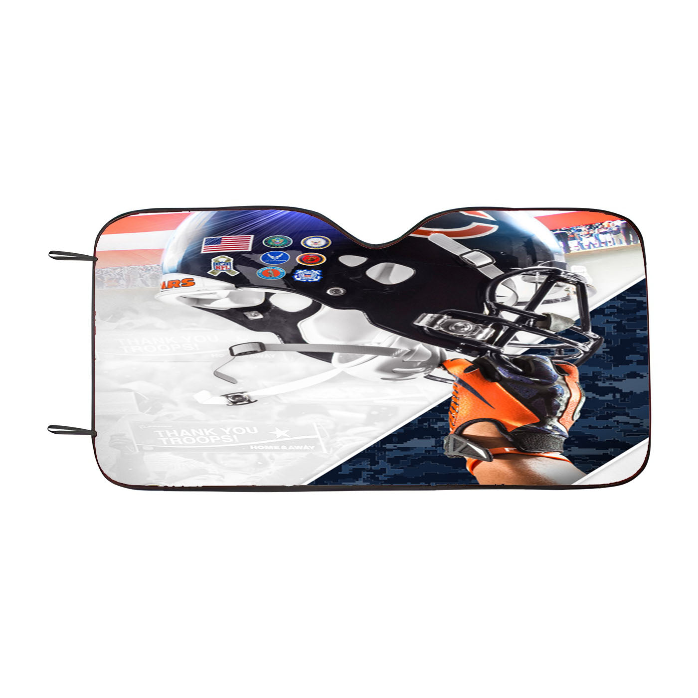 Chicago Bears Logo Pattern Car Auto Sun Shade Windshield Cover