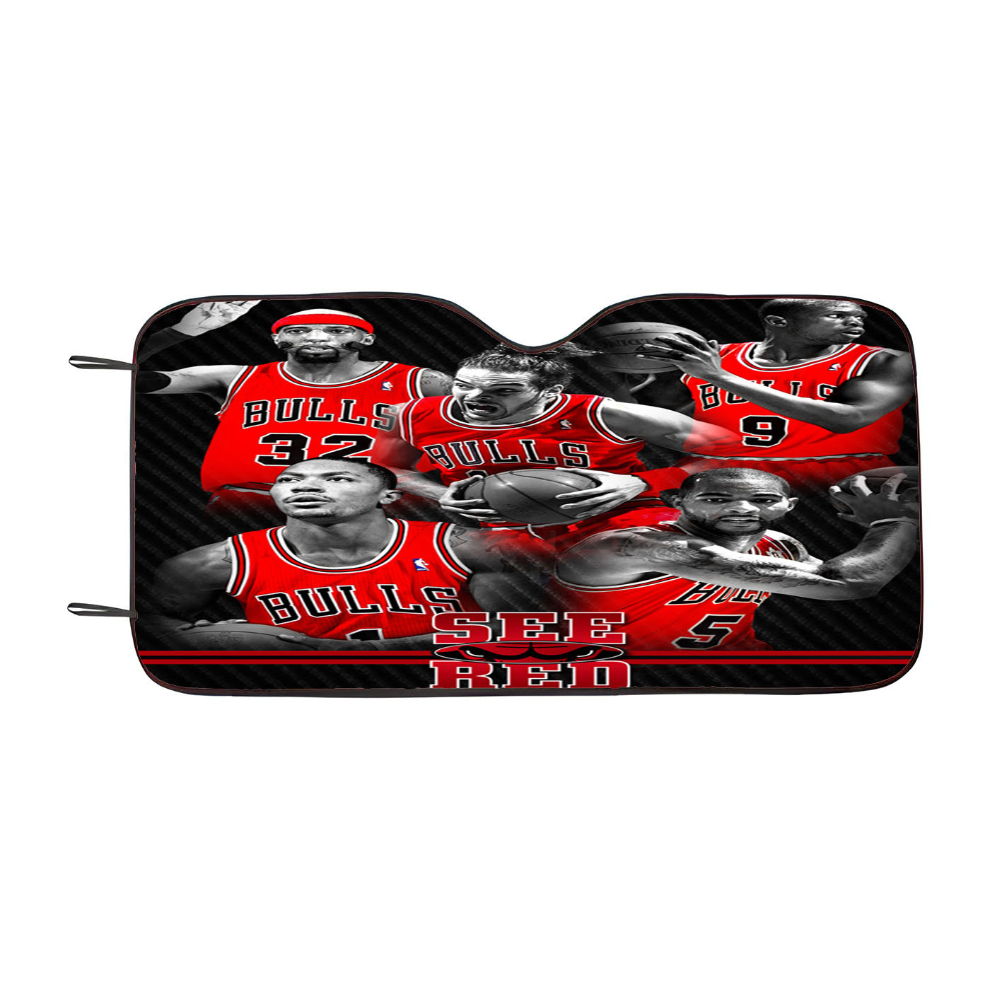 Chicago Bulls Texture Logo Car Auto Sun Shade Windshield Cover