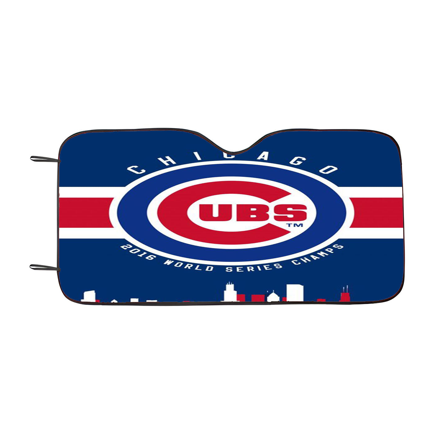 Chicago Cubs Brushes Splatter Art Car Auto Sun Shade Windshield Cover