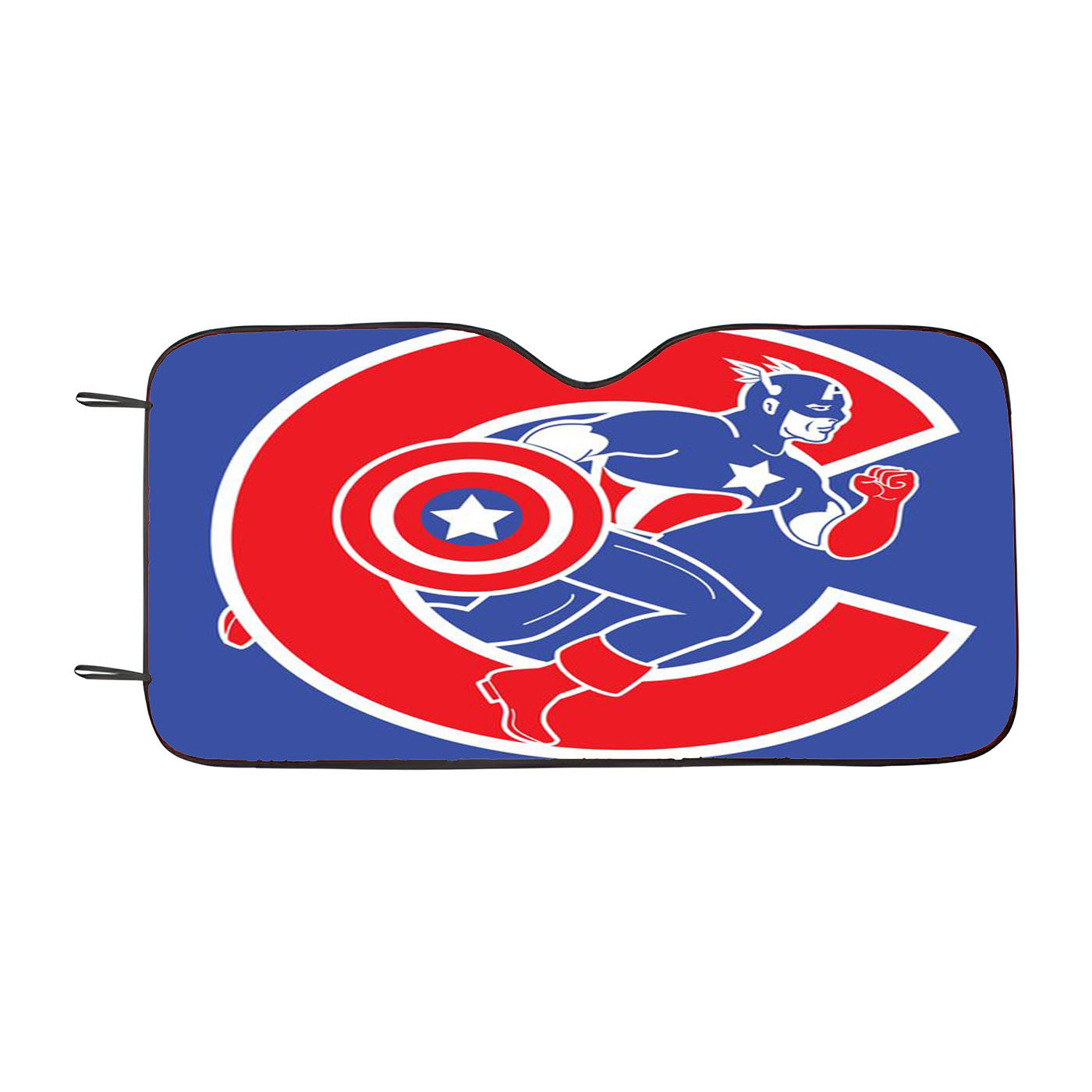 Chicago Cubs Carbon Fiber Art Car Auto Sun Shade Windshield Cover