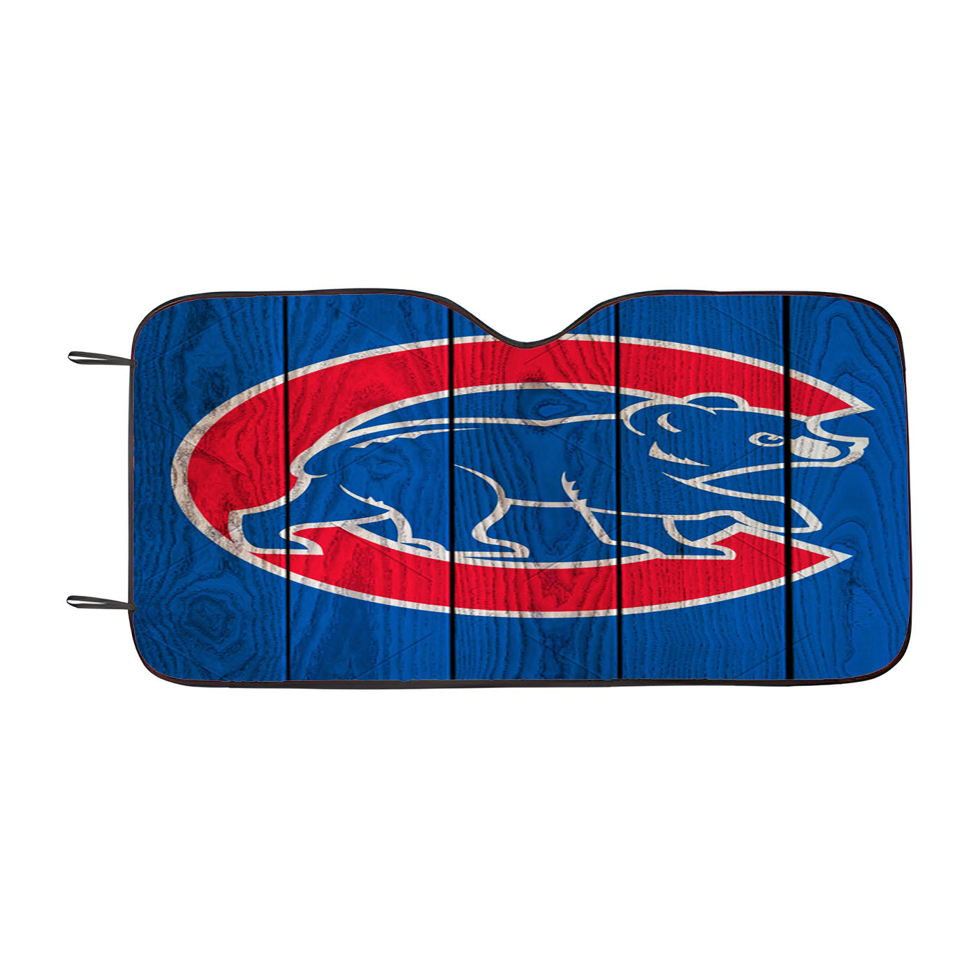 Chicago Cubs In Red Text Car Auto Sun Shade Windshield Cover