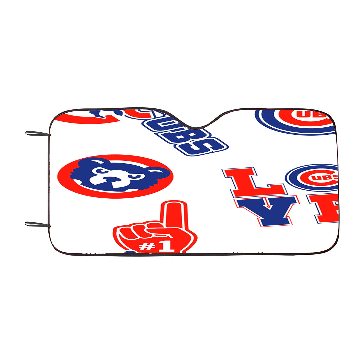 Chicago Cubs Logo Pattern Blue Car Auto Sun Shade Windshield Cover