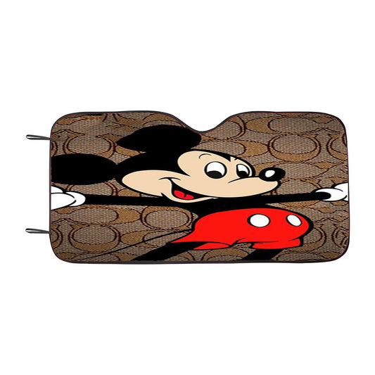 Coach Brown Mickey Mouse 2 Car Auto Sun Shade Windshield Cover