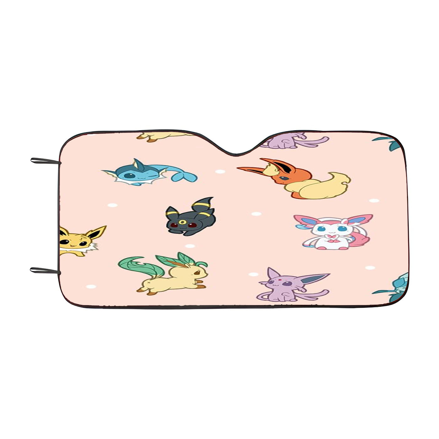 Cute Eevee Pokemon Eeveelutions Pattern Car Auto Sun Shade Windshield Cover