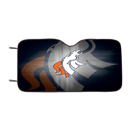 Denver Broncos Embossed Logos Helmet Car Auto Sun Shade Windshield Cover