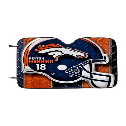 Denver Broncos Football Team Zigzag Art Car Auto Sun Shade Windshield Cover