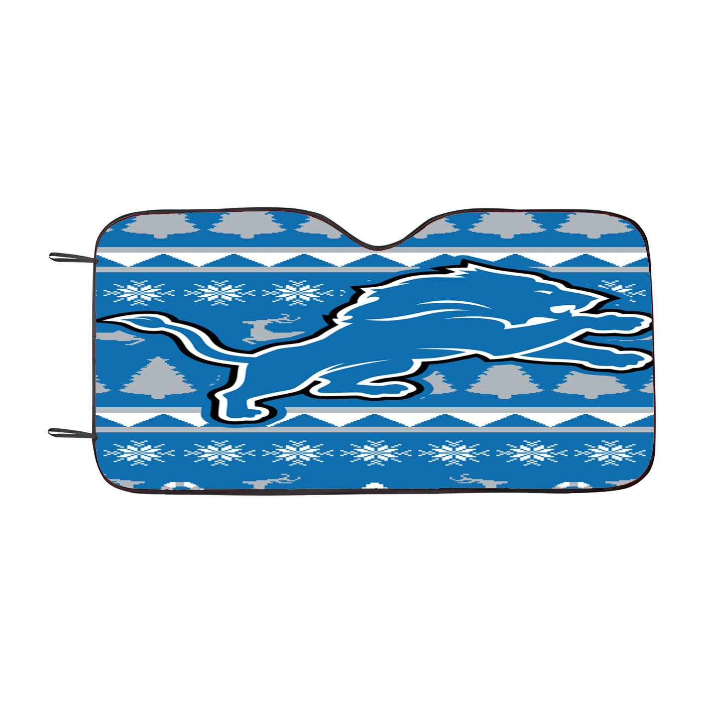 Detroit Lions Christmas Sweater Car Auto Sun Shade Windshield Cover