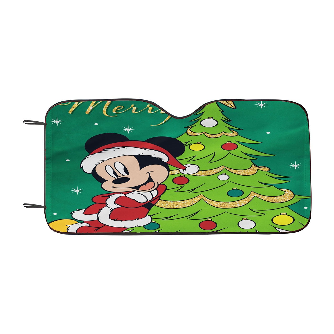 Disney Be Merry Santa Mickey Car Auto Sun Shade Windshield Cover