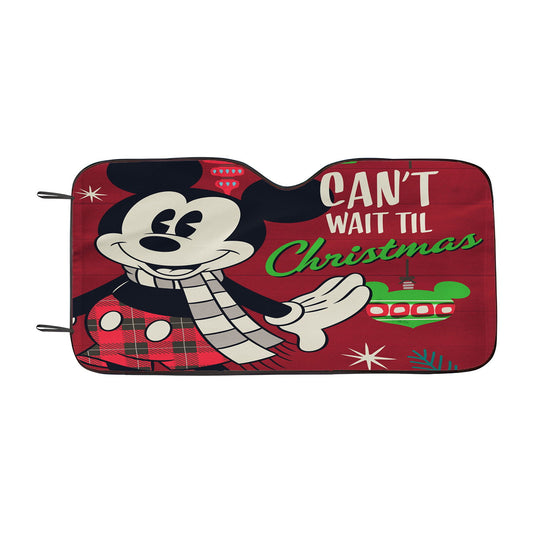 Disney Can'T Wait Til Christmas Mickey Car Auto Sun Shade Windshield Cover