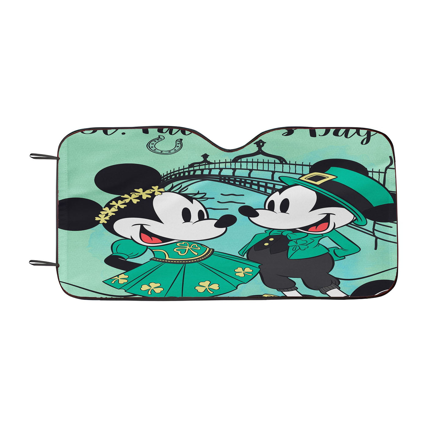 Disney Happy St. Patrick'S Day Stitch Car Auto Sun Shade Windshield Cover