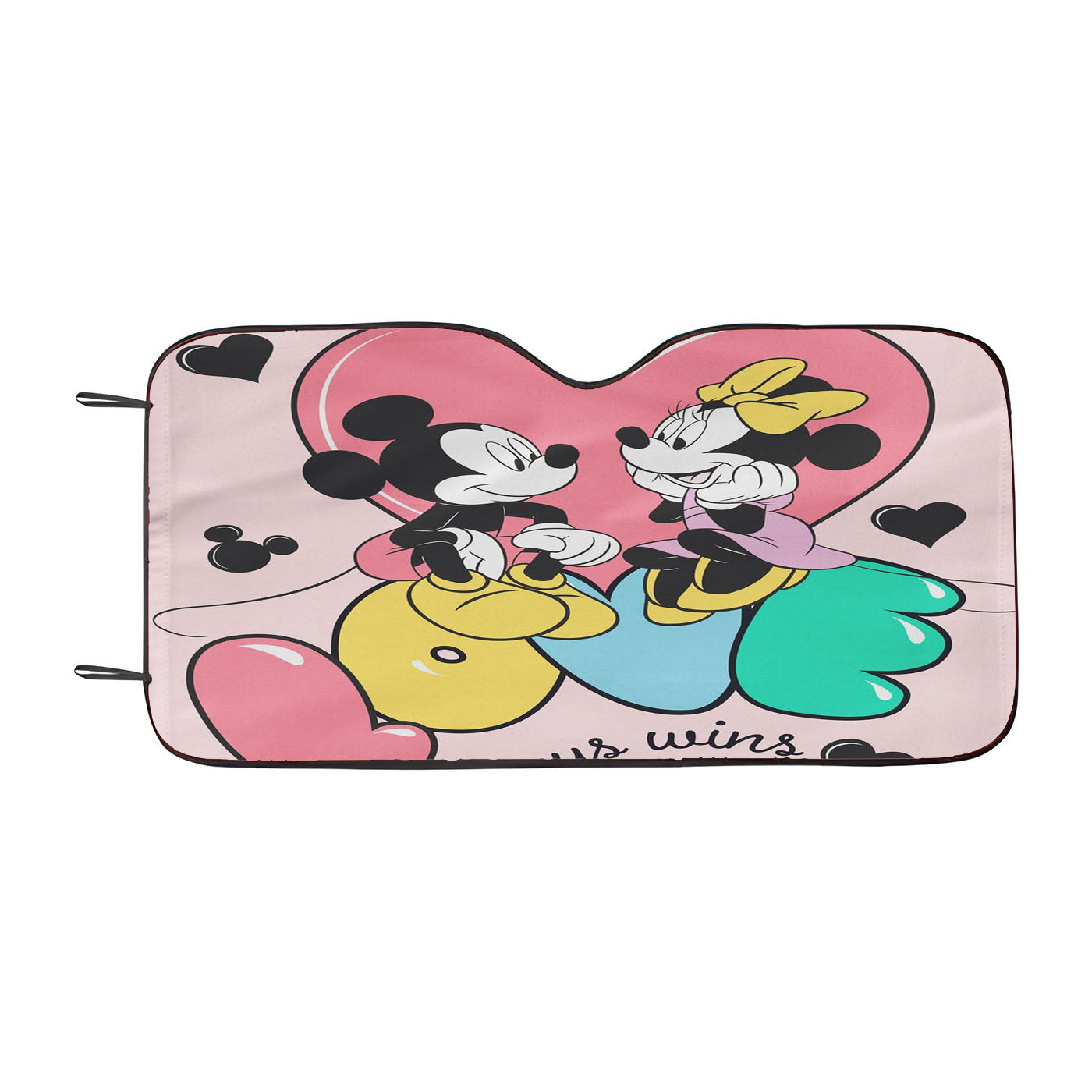 Disney Love Always Wins Mickey & Minnie Car Auto Sun Shade Windshield Cover